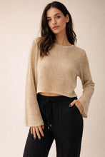 Load image into Gallery viewer, Metallic Crop Knit Gold
