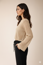 Load image into Gallery viewer, Metallic Crop Knit Gold
