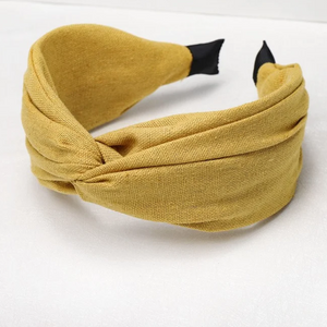 Linen Headband Mustard