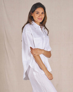 Lusso Linen Shirt White