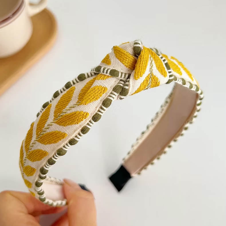 Maya Headband Yellow Leaf