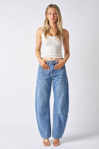 Wakee Barrel Jeans Blue Denim