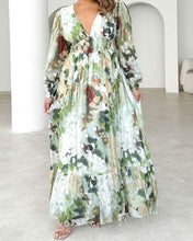 Load image into Gallery viewer, Aspen Maxi Dress Green Print
