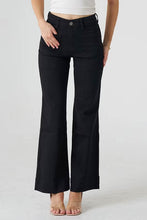 Load image into Gallery viewer, Wakee Front Pocket Wide Leg Jeans Black
