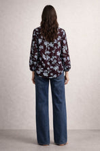 Load image into Gallery viewer, Salome Blouse Blue Choc Print
