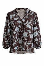 Load image into Gallery viewer, Salome Blouse Blue Choc Print
