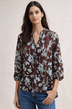 Load image into Gallery viewer, Salome Blouse Blue Choc Print
