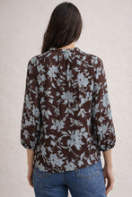 Load image into Gallery viewer, Salome Blouse Blue Choc Print
