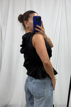 Load image into Gallery viewer, Azlea Ruffle Top Black
