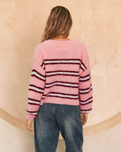 Load image into Gallery viewer, Rosewood Stripe Knit Cardi | Ebby And I
