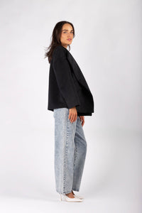 Jayla Wool Blend Coat Charcoal