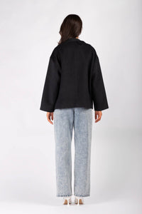 Jayla Wool Blend Coat Charcoal