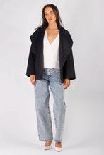 Load image into Gallery viewer, Jayla Wool Blend Coat Charcoal
