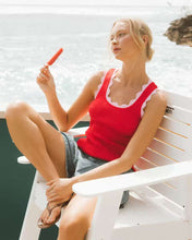 Load image into Gallery viewer, Shakila Contrast Knit Tank Pink Red
