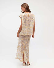 Load image into Gallery viewer, Vera Lace Sequin Maxi Skirt Gold
