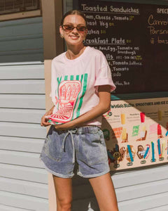 Sardines Tee Pink Paper Heart