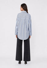 Load image into Gallery viewer, Kylea Cotton Shirt Blue Choc Stripe
