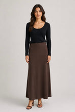 Load image into Gallery viewer, Margot Jersey Skirt Chocolate
