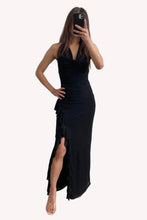 Load image into Gallery viewer, Tasmin Halter Neck Mesh Maxi Dress Black
