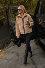 Load image into Gallery viewer, Thea Teddy Jacket Tan
