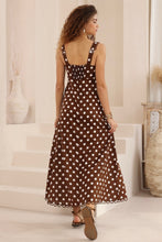 Load image into Gallery viewer, Caden Maxi Dress Brown Polka Dot
