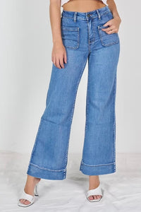 Sailor Wide Leg Jeans Mid Blue