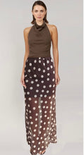 Load image into Gallery viewer, Som Maxi Skirt Choc Polka Dot
