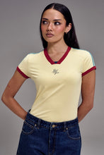 Load image into Gallery viewer, Abrand Good Sport Mini Jersey Tee Yellow

