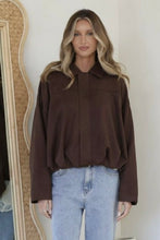Load image into Gallery viewer, Yara Suede Bomber Jacket Chocolate
