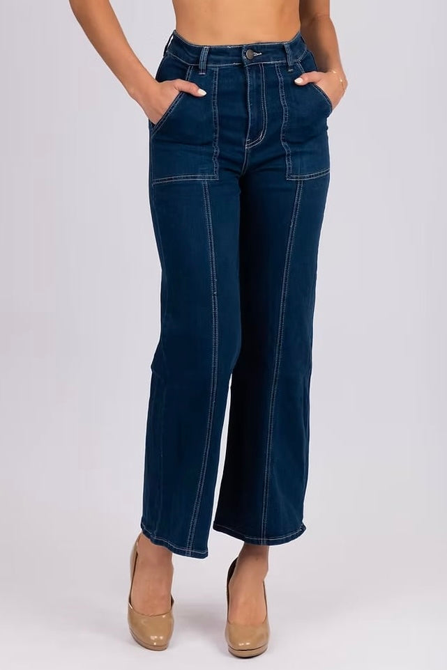Wakee Hendrix Seam Front Jeans Dark Denim