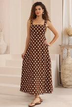Load image into Gallery viewer, Caden Maxi Dress Brown Polka Dot
