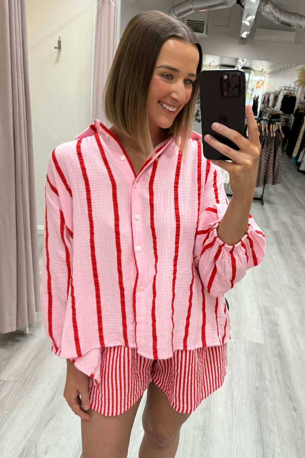 Fine Pin Stripe Cotton Shorts