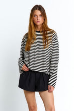Load image into Gallery viewer, Zac Cotton Long Sleeve Top Black White
