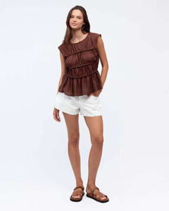 Hailey Top Brown by Paper Heart