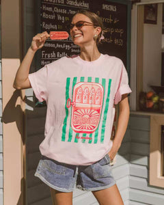 Sardines Tee Pink Paper Heart