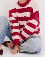 Load image into Gallery viewer, Marsila Knit Jumper Pink Red Stripe
