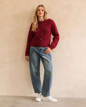 Load image into Gallery viewer, Ruby Noir Cardigan Merlot | Ebby and I
