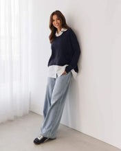 Load image into Gallery viewer, Layered Knit Jumper Navy | Label Of Love
