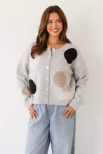 Load image into Gallery viewer, Spot Knit Wool Blend Cardigan Grey | Label Of Love
