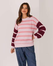 Load image into Gallery viewer, Harlee Stripe Knit Jumper Pink

