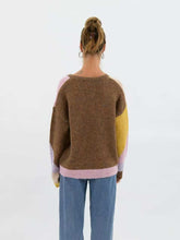 Load image into Gallery viewer, Worthier Colour Block Knit Jumper Lilac
