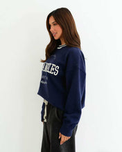Load image into Gallery viewer, LA Crew Neck Knit Jumper Navy
