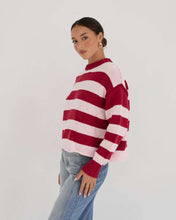 Load image into Gallery viewer, Marsila Knit Jumper Pink Red Stripe
