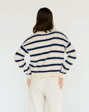 Load image into Gallery viewer, Tiva Knit Jumper Blue Cream Stripe | White Closet
