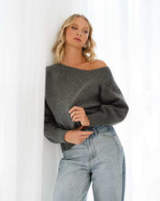 Load image into Gallery viewer, Riah Knit Jumper Charcoal
