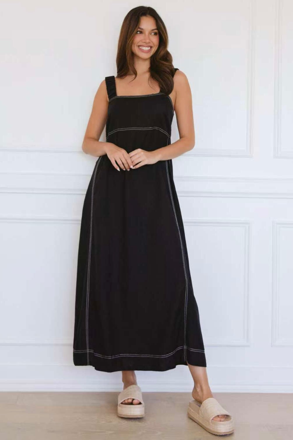 Label Of Love Stitched Maxi Dress Black