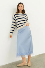 Load image into Gallery viewer, Tiva Knit Jumper Blue Cream Stripe | White Closet
