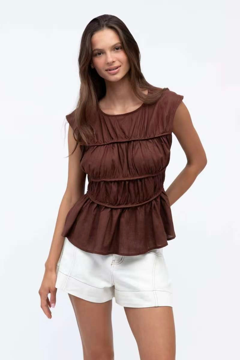 Hailey Top Brown by Paper Heart