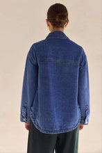 Load image into Gallery viewer, Label Of Love Blue Denim Shacket

