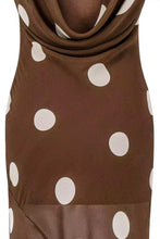 Load image into Gallery viewer, Larra Polka Dot Maxi Dress Brown
